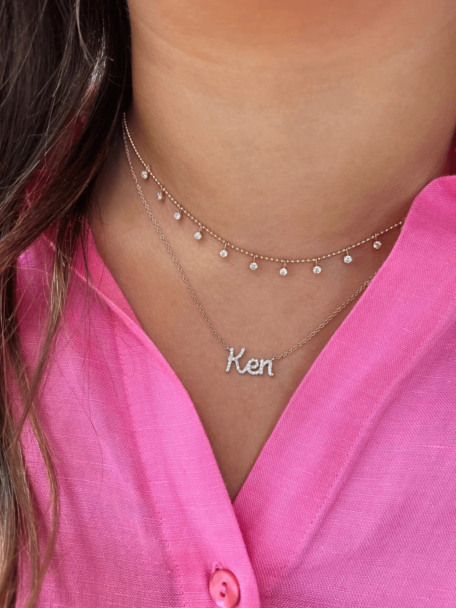 The Diamond Name Necklace 14K