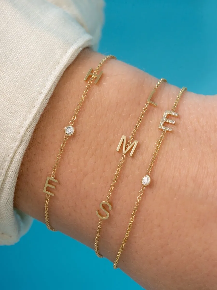 The Initial Bracelet 14K - 4 Letters