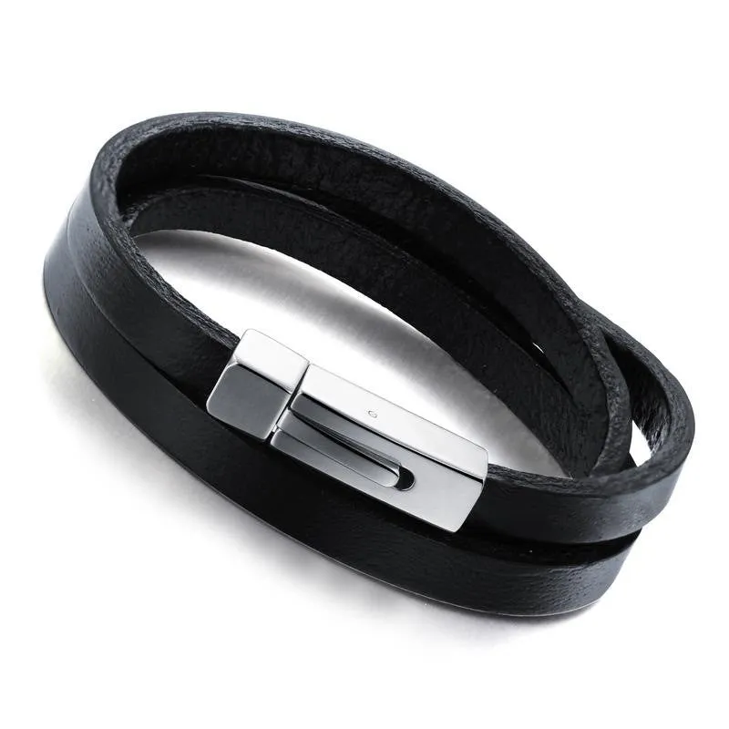 Trendy Vintage Men's Leather Bracelet Bracelet