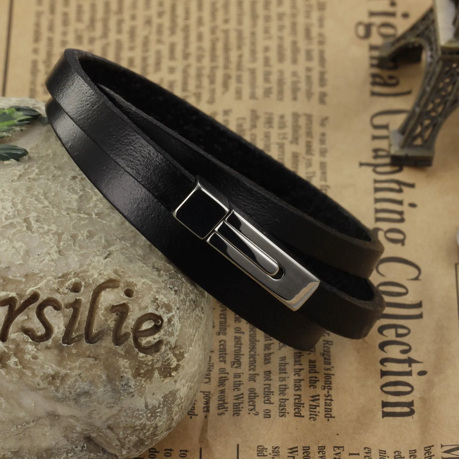 Trendy Vintage Men's Leather Bracelet Bracelet