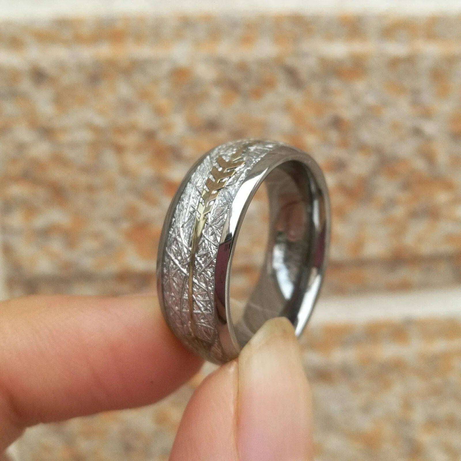 Tungsten Carbide Unique Design Fills 8mm Ring