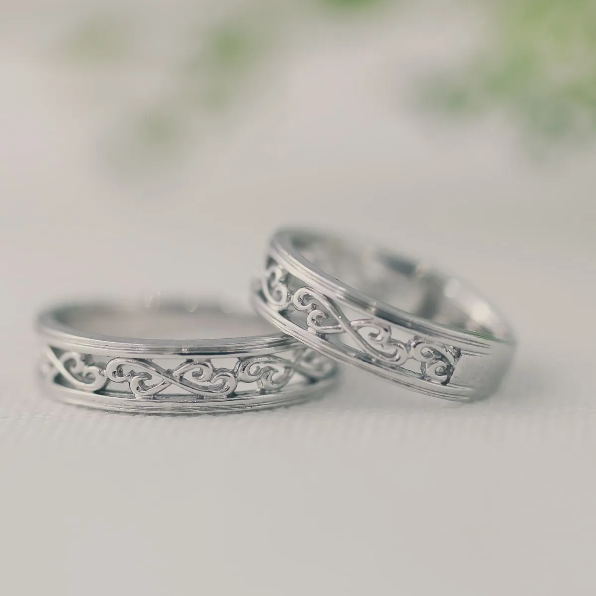 Unique Couple Wedding Ring Set - WM54