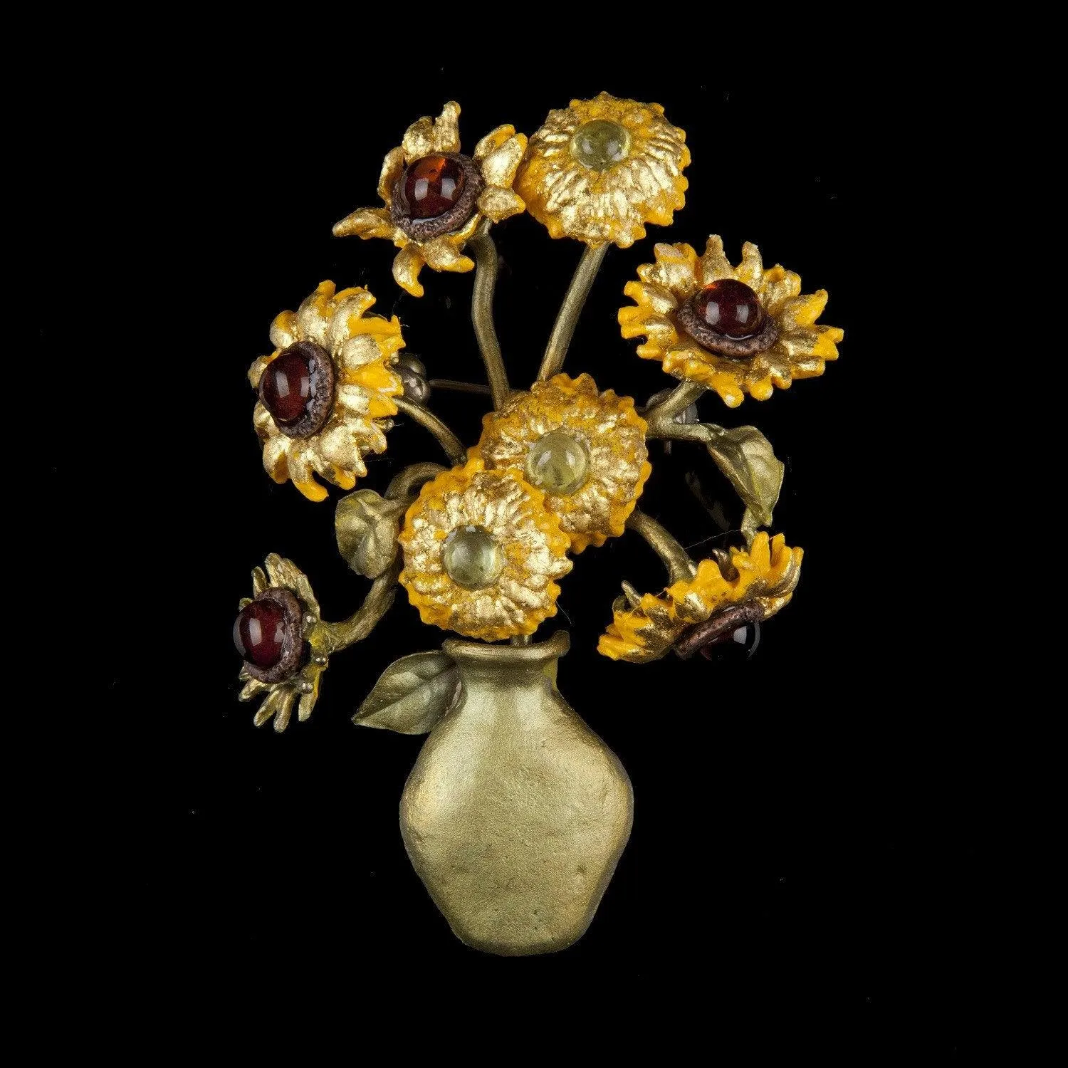 Van Gogh Sunflower Brooch