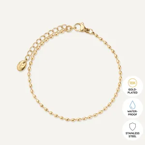 Vibes | Golden Ripple Clasp Bracelet | 18K Gold-Plated