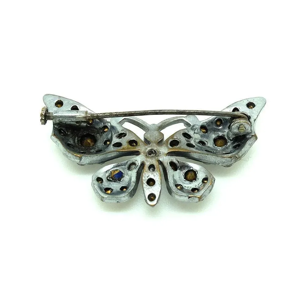 Vintage 1930s Paste Butterfly Brooch