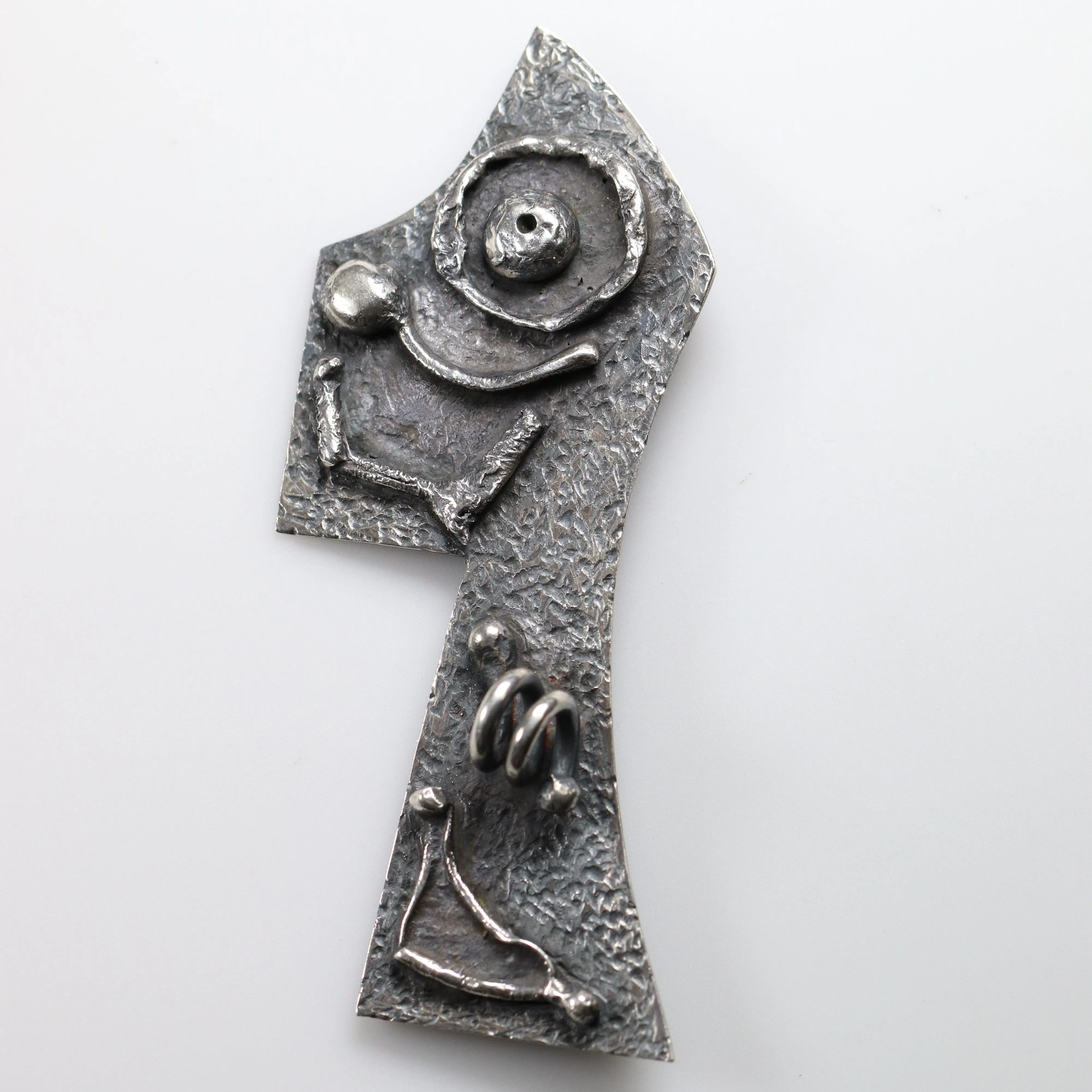 Vintage Handcrafted Silver Jewelry | James Parker Brutalist Brooch