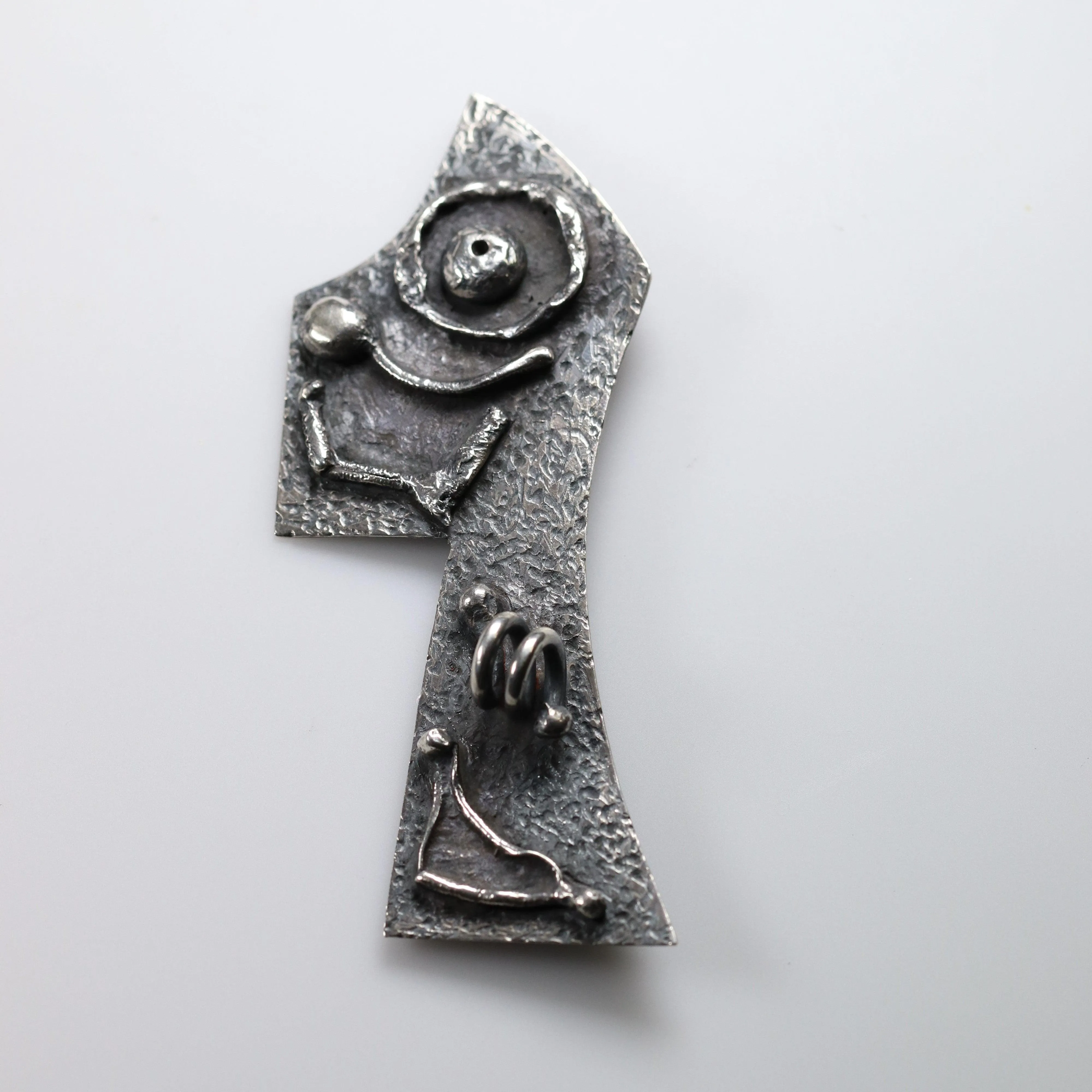 Vintage Handcrafted Silver Jewelry | James Parker Brutalist Brooch