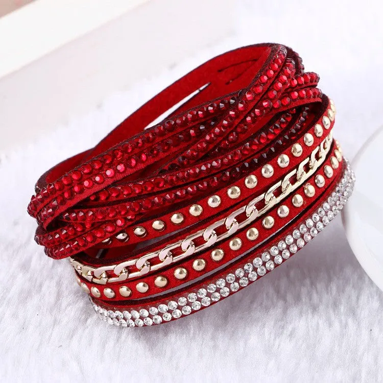 Vintage Unisex Multilayer Leather Bracelet Christmas Gift Charm Bracelets Vintage Jewelry For Women Pulsera