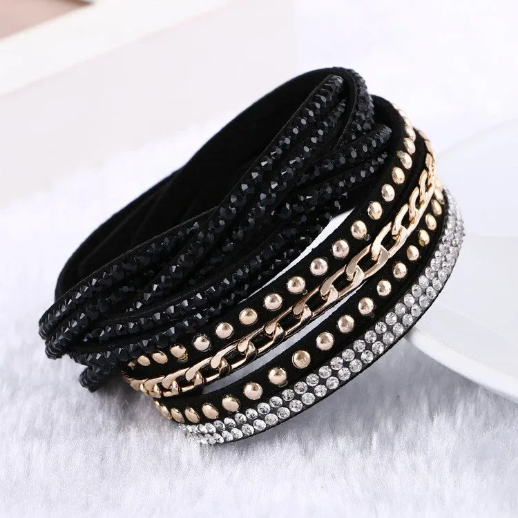 Vintage Unisex Multilayer Leather Bracelet Christmas Gift Charm Bracelets Vintage Jewelry For Women Pulsera