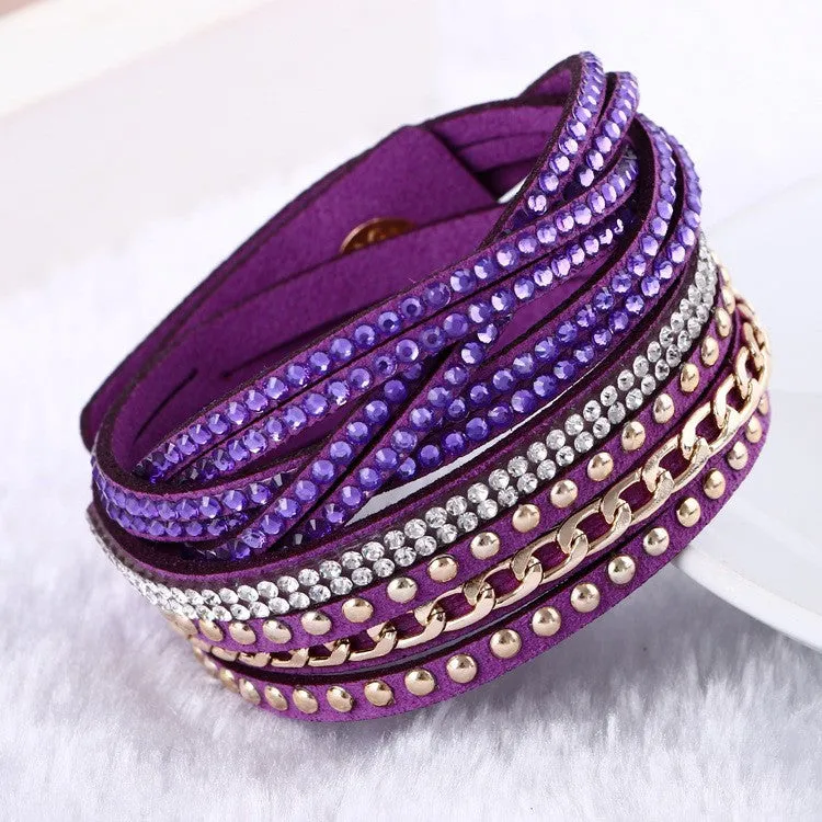 Vintage Unisex Multilayer Leather Bracelet Christmas Gift Charm Bracelets Vintage Jewelry For Women Pulsera