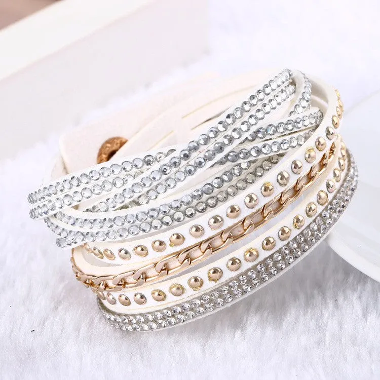 Vintage Unisex Multilayer Leather Bracelet Christmas Gift Charm Bracelets Vintage Jewelry For Women Pulsera