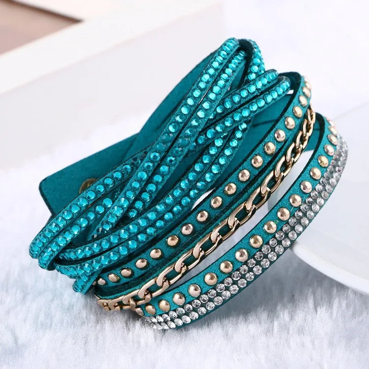 Vintage Unisex Multilayer Leather Bracelet Christmas Gift Charm Bracelets Vintage Jewelry For Women Pulsera