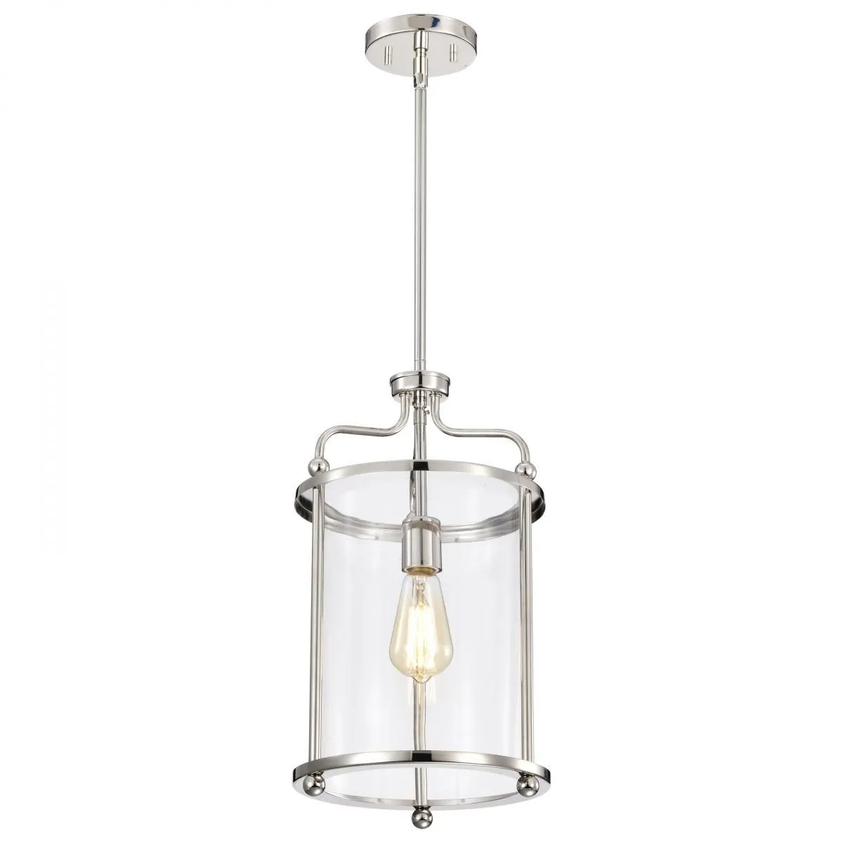 Yorktown 10 in. Pendant Light Polished Nickel Finish