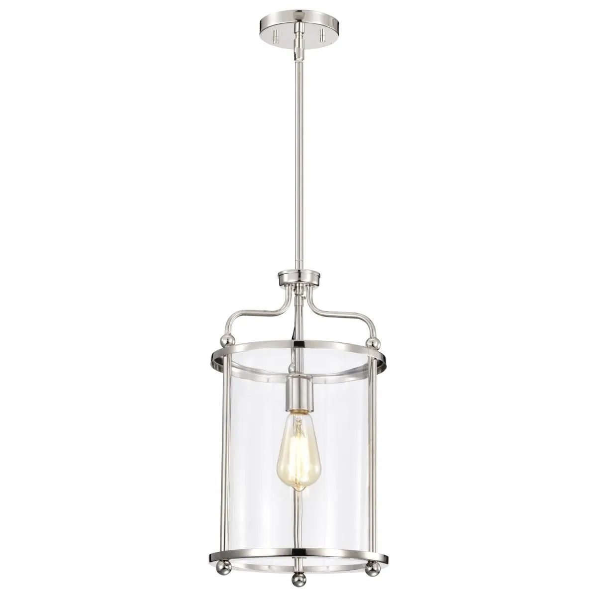 Yorktown 10 in. Pendant Light Polished Nickel Finish