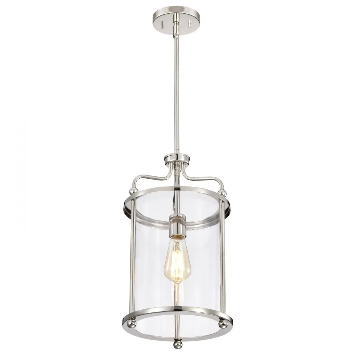 Yorktown 10 in. Pendant Light Polished Nickel Finish