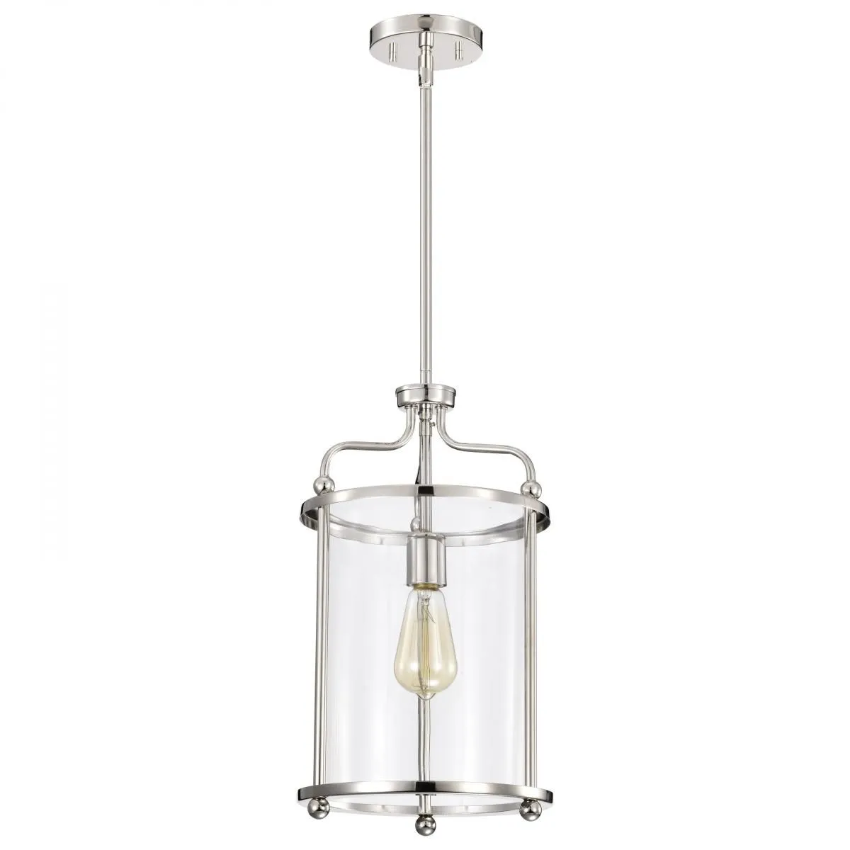 Yorktown 10 in. Pendant Light Polished Nickel Finish