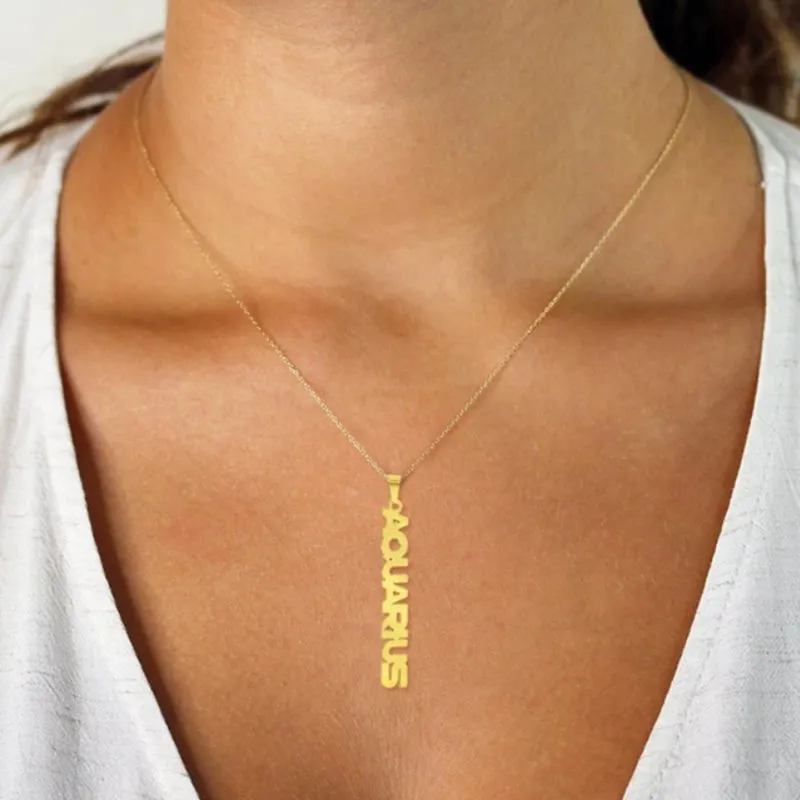 Zodiac Name Necklace - Aries