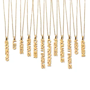 Zodiac Name Necklace - Pick Yours